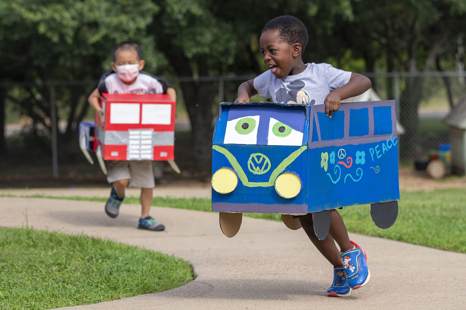 Preschool box car race